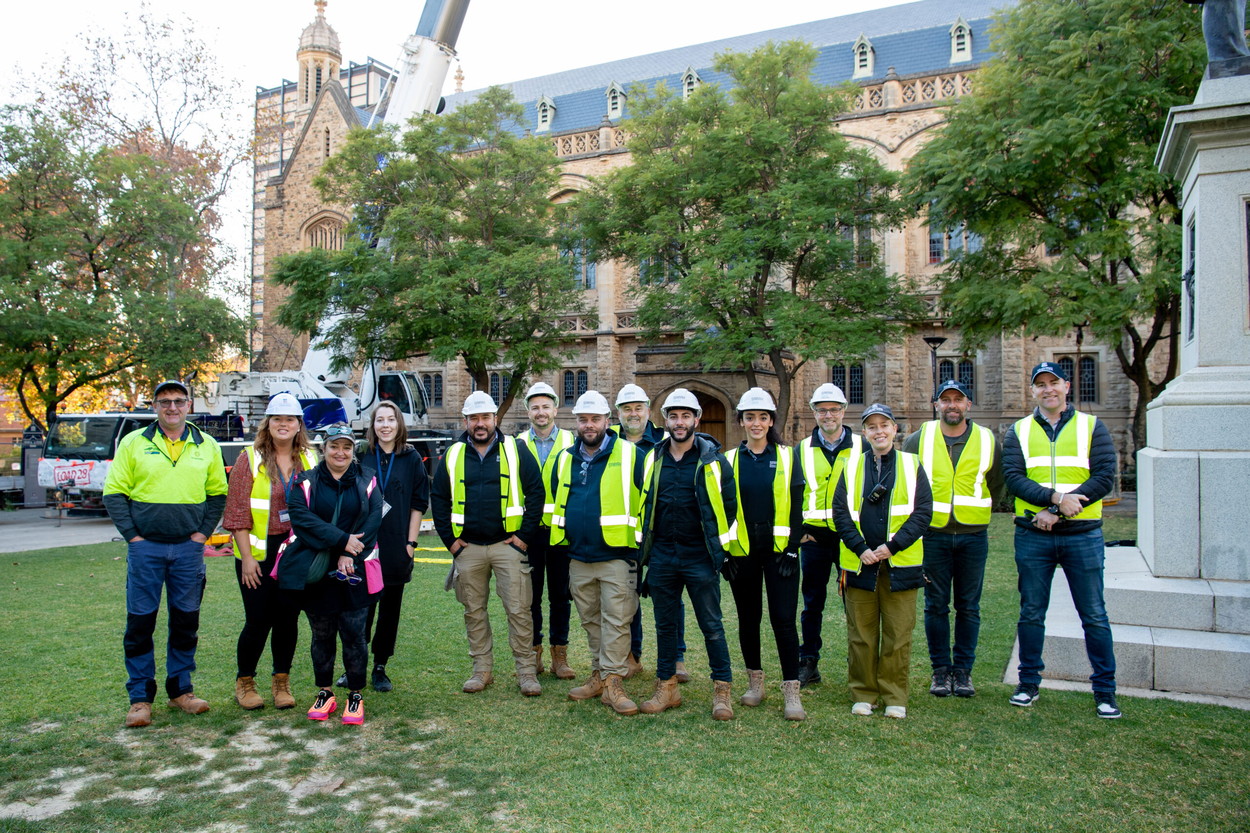 University of Adelaide Bonython Hall Modular Amenities Crane Lift